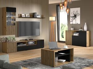 Dnevni boravak Felsoe 110, Artisan hrast, Crna