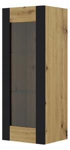 Zidni ormarić Tivtora 112, Crna, Artisan hrast, 125x48x40cm
