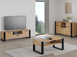 Dnevni boravak Cordoro 113, Crna, Artisan hrast