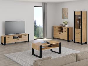 Dnevni boravak Cordoro 113, Artisan hrast, Crna