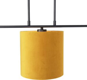 Viseća svjetiljka s velur nijansama žute sa zlatnom 20cm - Combi 3 Deluxe