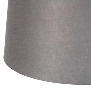 Viseća svjetiljka s lanenim sjenilima tamno siva 35 cm - Blitz II čelik