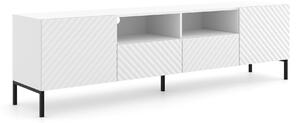TV stol Fivremu 103, Bijela, Crna, 56x200x42cm
