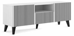 TV stol Buffalo 156, Bijela, Crna, 55.8x149.7x41.8cm