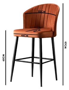 Woody Fashion Set barskih stolica (2 komada), Rubi - Black