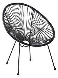 Vrtna stolica Berwyn 1953, Crna, 87x70x90cm