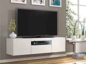 TV stol Morteo 103, Sjajno bijela, Bijela, 42x150x37cm