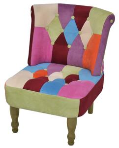 VidaXL Francuske stolice od tkanine 2 kom patchwork dizajn