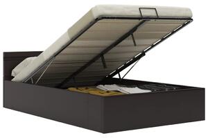 VidaXL Hidraulični okvir za krevet od umjetne kože LED sivi 140x200 cm