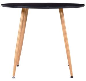 VidaXL Blagovaonski stol crni i boja hrasta 90 x 73,5 cm MDF