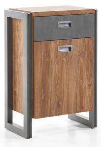 Komoda Virmeli 115, Matera siva, Stirling hrast, 81x55x33cm