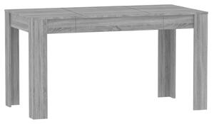 VidaXL Blagovaonski stol sivi hrast 140x74,5x76 cm konstruirano drvo