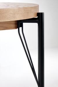 Zondo Blagovaonski stol Inarus (hrast prirodni + crna) (za 4 do 8 osoba). 1028047