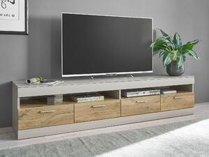 TV stol Romlevu 101, Hrast, Siva, 46x200x45cm