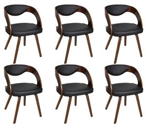 Blagovaonske stolice od umjetne kože 6 kom smeđe