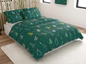 Posteljina od mikrovlakana CHRISTMAS DRIFT zelena Dimenzije posteljine: 2 kom 70 x 90 cm | 200 x 220 cm