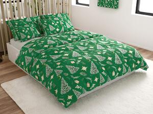 Posteljina od mikrovlakana GREEN CHRISTMAS zelena Dimenzije posteljine: 70 x 90 cm | 140 x 200 cm