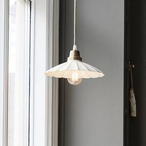PR Home Ester viseća svjetiljka, krem bijela, Ø 24 cm, čelično utično oko, Bijela, Dnevni boravak/blagovaonica, Metal