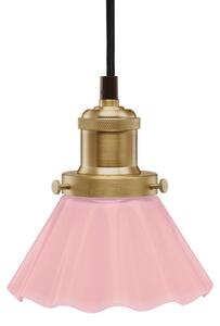 PR Home viseća lampa August, Ø 15 cm, roza, utikač, Ružičasta ruža, Dnevni boravak/blagovaonica, Staklo