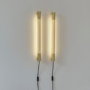GEJST Rarent zidna svjetiljka, utikač, mesing, visina 70 cm, G13 LED, Zlato / mjed, Dnevni boravak/blagovaonica, Metal