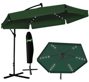 Vrtni suncobran s rasvjetom - 300cm green
