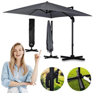Vrtni suncobran - 420cm Plonos grey