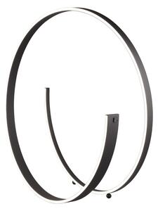 Crna LED stojeća svjetiljka s metalnim sjenilom (visina 75 cm) Cinardi – CINQUE