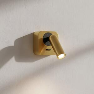 IDEAL LUX Ideal Lux LED zidni reflektor Bean, boje mesinga, širine 7 cm, Zlato / mjed, Dnevni boravak/blagovaonica, Metal