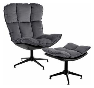 Fotelja Denton 1410, Antracit, S torbicom, 106x80x82cm