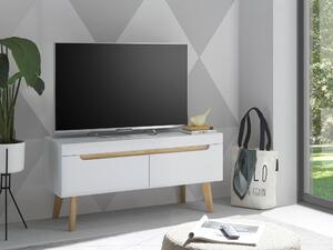 TV stol Vircava 102, Bijela, Hrast, 50x107x40cm