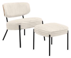 Fotelja Denton 1340, Krem, S torbicom, 76x65x65cm