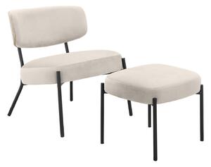 Fotelja Denton 1341, Krem, S torbicom, 76x65x65cm
