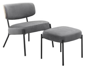 Fotelja Denton 1341, Antracit, S torbicom, 76x65x65cm