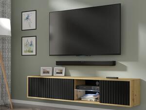 TV stol Buffalo 181, Artisan hrast, Mat crna, 31x156x31cm