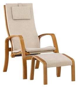 Fotelja Dallas 4542, Beige, Hrast, S torbicom, 104x63x80cm