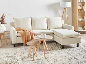 Kutna garnitura Berwyn 1395, Beige, 69x206x140cm, Kaučuk, Eukaliptus