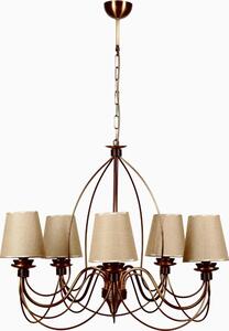Luster na lancu CLASSIC 5xE14/40W/230V brončana/bež