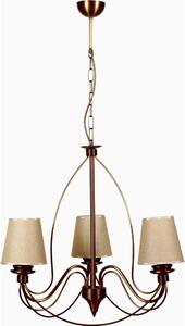 Luster na lančiću CLASSIC 3xE14/40W/230V brončana/bež