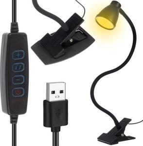 USB 24 LED pomična stolna lampa 3 načina osvjetljenja dim. crno