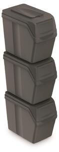 Set 3x 20L kante za razvrstavanje otpada Sortibox sivi