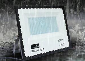 LED 200W reflektor crni 6500K IP67 + senzor pokreta