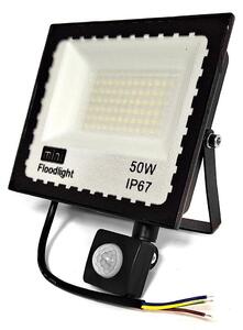 LED 50W reflektor crni 6500K IP67 + senzor pokreta