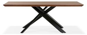 Smeđi blagovaonski stol s crnim nogama Kokoon Royalty, 200 x 100 cm