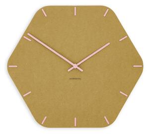 Zidni sat Luxhora Pura Hex Yellow 11 kazaljki
