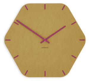 Zidni sat Luxhora Pura Hex Yellow 11 kazaljki