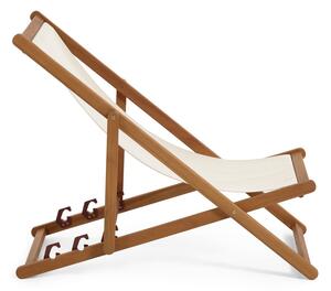 Krem sklopiva stolica za plažu od bagremovog drveta Kave Home Adredna