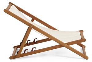 Krem sklopiva stolica za plažu od bagremovog drveta Kave Home Adredna