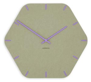 Zidni sat Luxhora Pura Hex Khaki 11 boja kazaljki