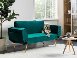 Sofa Berwyn 2362, Zelena, Podesivi nasloni za ruke, 82x146x91cm, Eukaliptus
