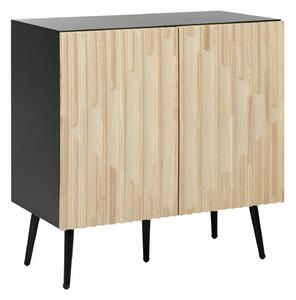 Ormarić Berwyn 2359, Svijetlo drvo, Crna, 80x80x43cm, Kaučuk